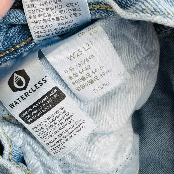 Levi’s Blue Denim Distressed ‘94 Baggy Jeans Women’s Size 25 - Picture 7 of 9